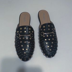 studded loafer mules